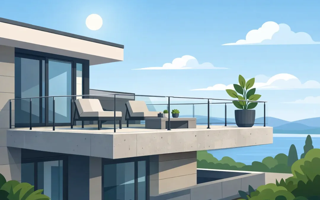 Balcon béton maison moderne – bien le concevoir