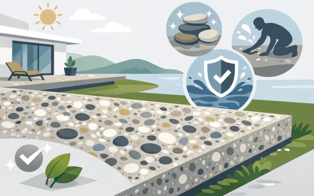 Béton à agrégats exposés - avantages réels