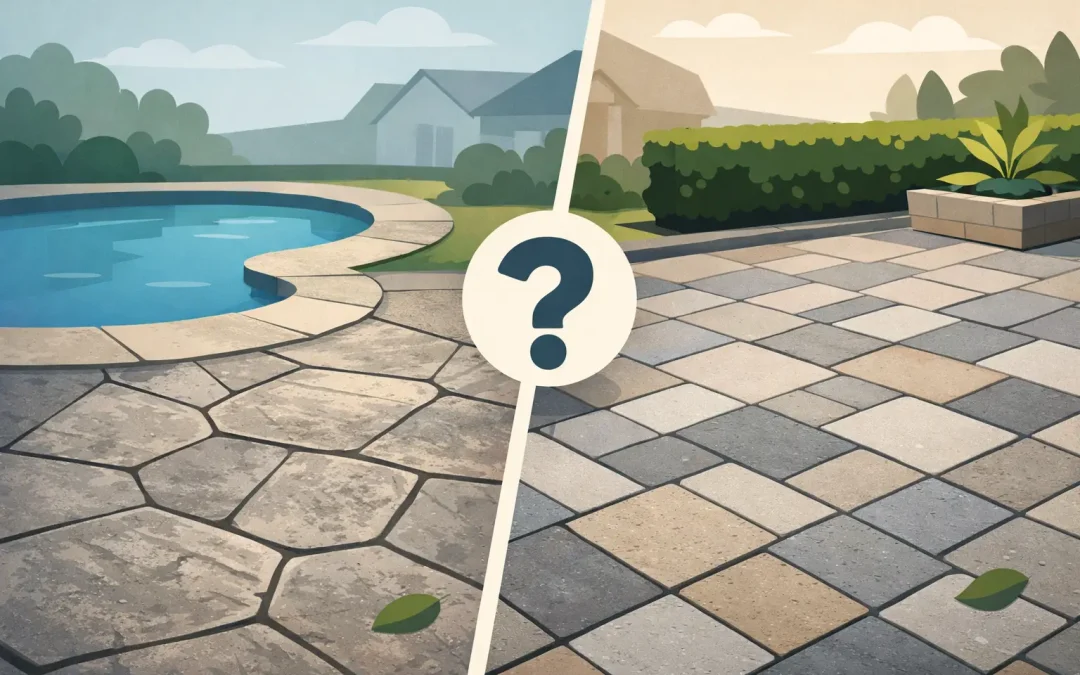 Béton estampé ou pavé uni : que choisir ?