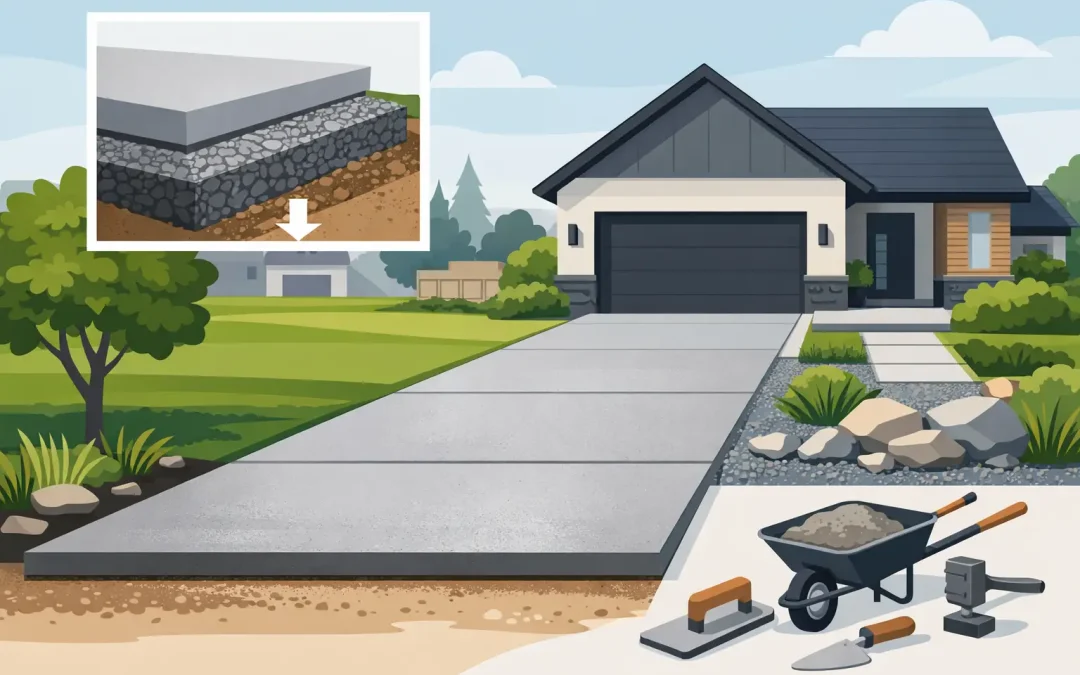 Comment concevoir une entrée béton durable