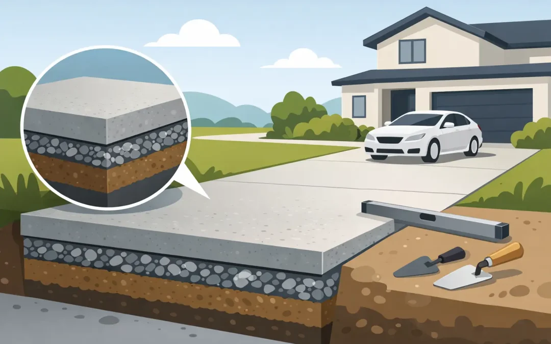 Quelle épaisseur pour une entrée béton ?