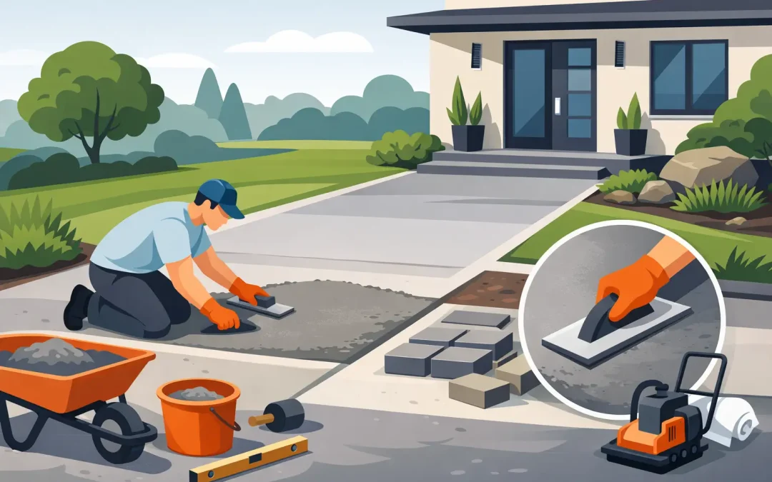 Refaire une entrée en béton sans se tromper