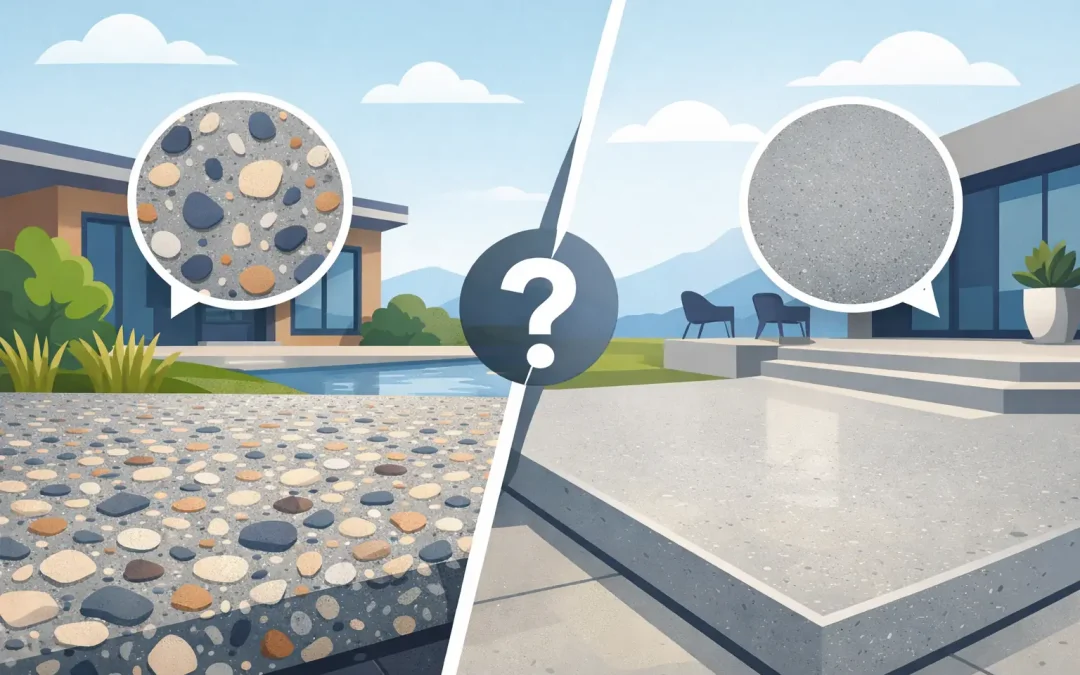 Agrégats exposés ou béton lisse : lequel choisir ?