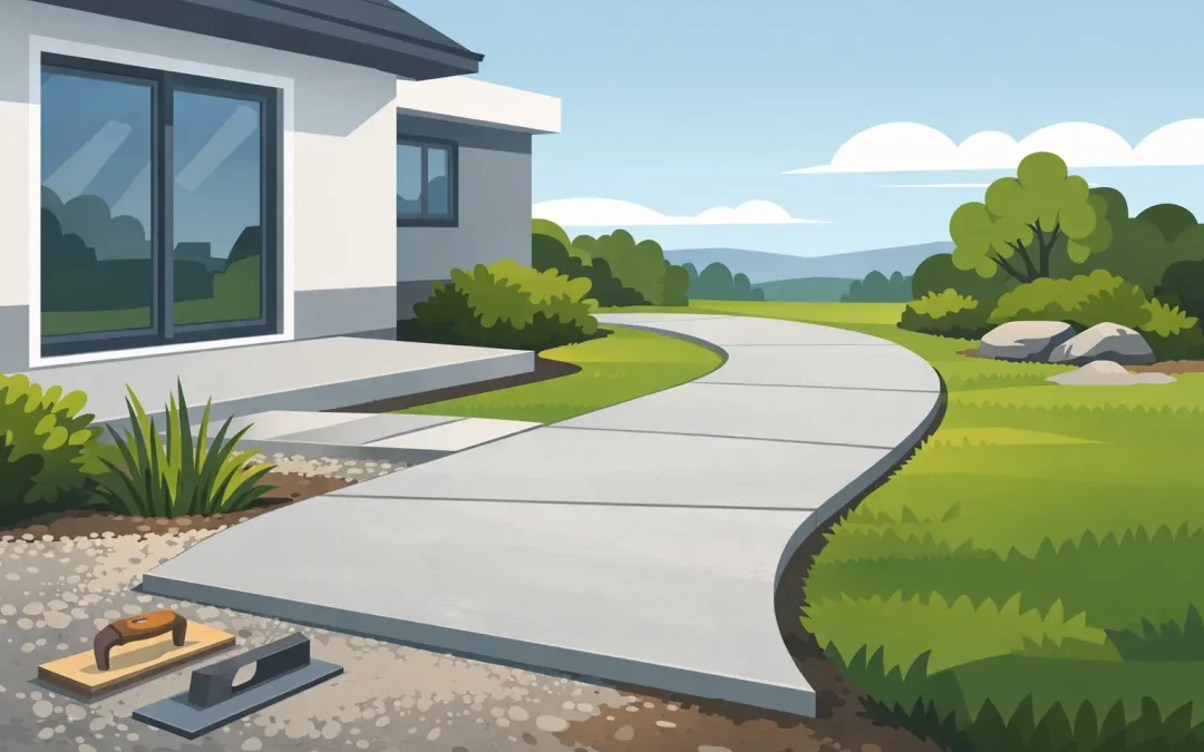 Trottoir béton maison - bien le concevoir